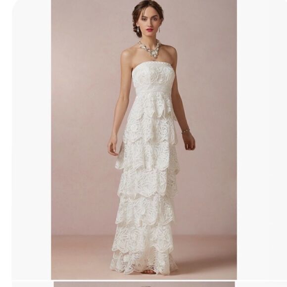 Anthropologie BHLDN x Sue Wong Joss Tiered Lace - Picture 1 of 5